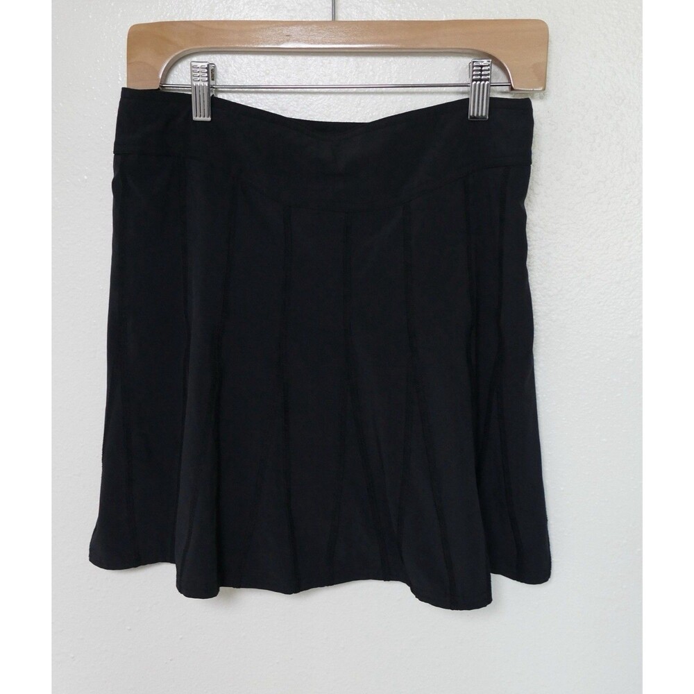 Athleta Black Athletic Skort Built-In Shorts Adjustable Drawstring Waist Size 4